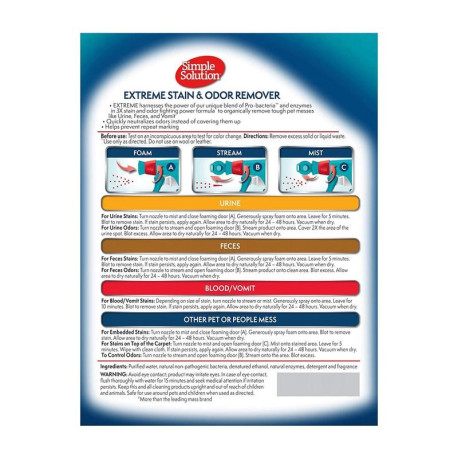 Spray Removedor de Manchas e Odores Extreme - Simple Solution