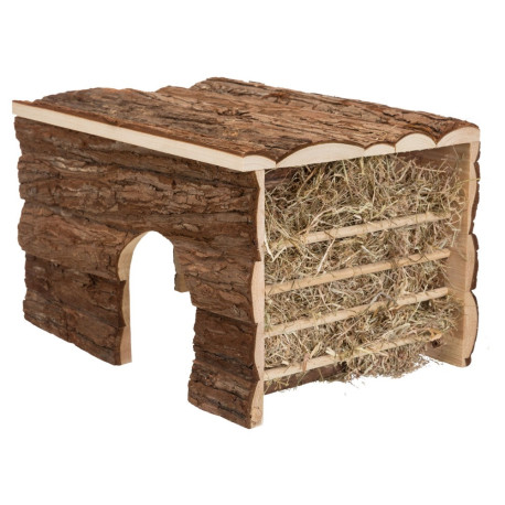 Cabana Natural Living "Ila" com Dispensador de Feno - TRIXIE