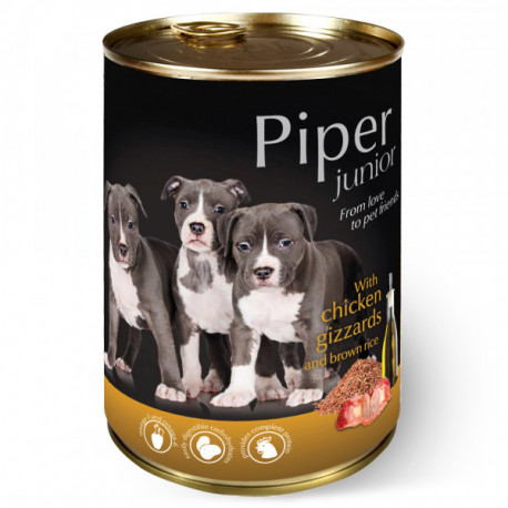 Húmido Junior de Frango e Arroz Integral para Cachorros - Piper
