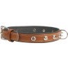 Collar SOFT Coleira de Couro c/ decor. metalicas L35mm C46-60cm