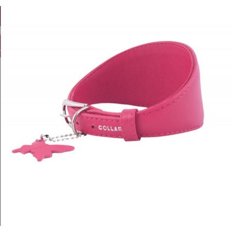 Collar Glamour Coleira De Couro p/ Galgos L15mm C23-27cm