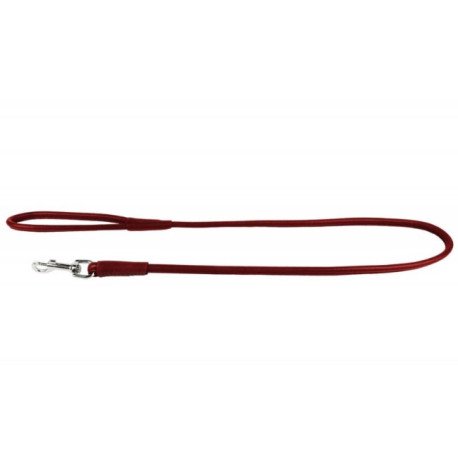 Trela de Couro redonda, COLLAR SOFT 122cm / 10mm - castanha