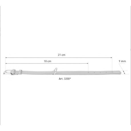 Collar de Couro "COLLAR Glamour" 18-21cm CORES