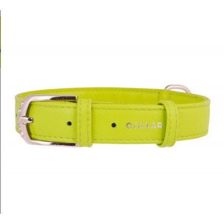 Collar de Couro "COLLAR Glamour" 19-25cm VERDE