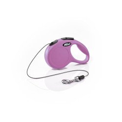 Trela Flexi Classic Fita XS-3m Rosa